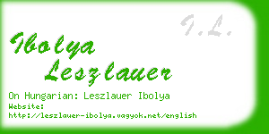 ibolya leszlauer business card